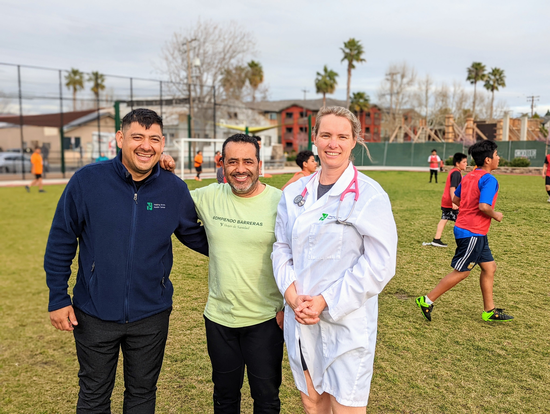 Community leaders and medical professionals gathering together
